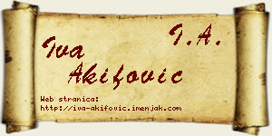 Iva Akifović vizit kartica